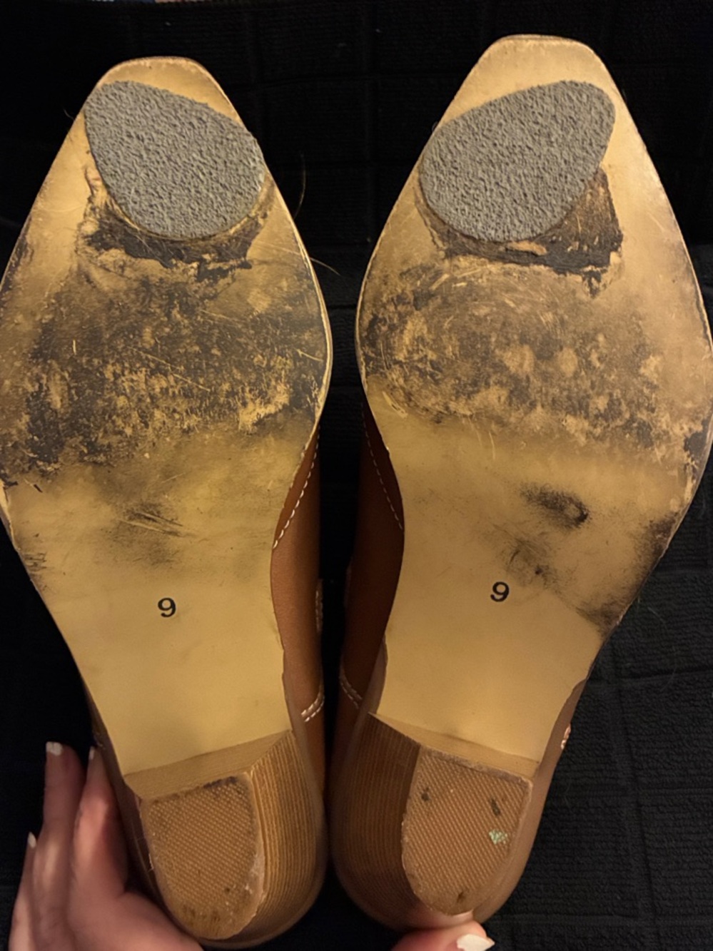 Women’s Tan Heeled Western Mule - Picture 5 of 6